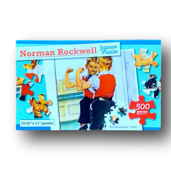 Norman Rockwell | Games | Norman Rockwell The Muscleman Jigsaw Puzzle ...